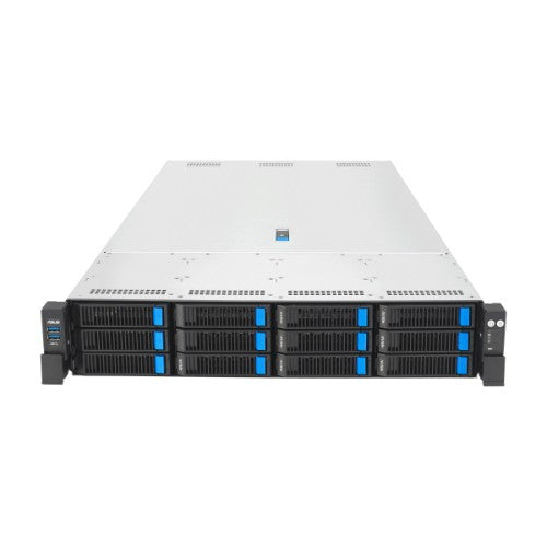 ASUS RS720A-E13-RS12U Socket SP5 Rack (2U) Black, Silver