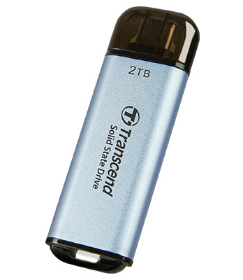Transcend ESD300 Thunderbolt technology 2 TB USB Type-A to USB Type-C USB 3.2 Gen 2x2 Blue