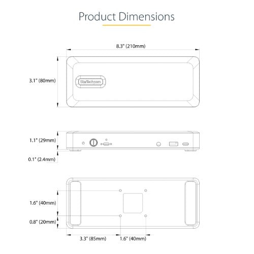 StarTech.com USB-C Docking Station - Multi Monitor HDMI/DP/DP Alt Mode USB-C Dock - 3x 4K30 / 2x 4K60 - 7-Port USB Hub - 60W Power Delivery - GbE - 3.5mm Audio - Works With Chromebook certified - TAA