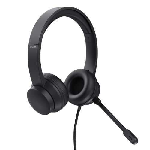 Trust HS-200 Headset Wired Head-band Office/Call center USB Type-A Black