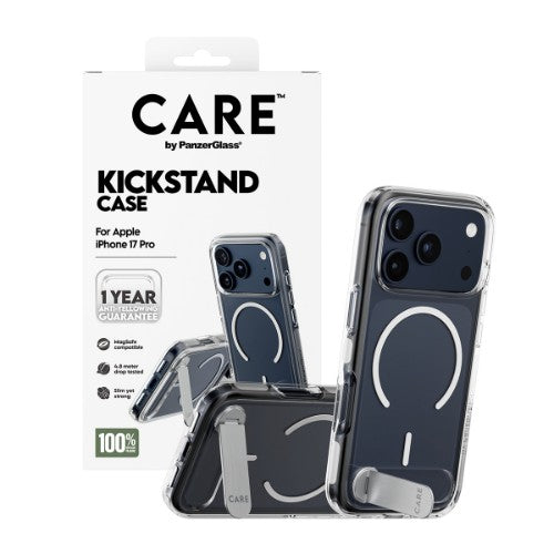PanzerGlass CARE by ® Feature Case Transparent w. Kickstand & MagSafe iPhone 17 Pro