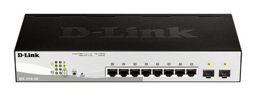 D-Link DGS-1210-10P - 10-Port Gigabit Smart Managed Switch including 2x SFP ports, nuclias compatible