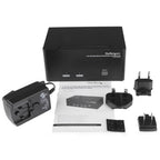 StarTech.com 2 Port Triple Monitor DVI USB KVM Switch with Audio & USB 2.0 Hub