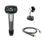 Zebra DS2208, SR, 1D/2D, 645nm, Roll 0-360°, Skew ± 65°, Pitch ± 65°, IP42, 161.6g, Black, Wired, USB/RS-232/RS-485/Keyboard Wedge