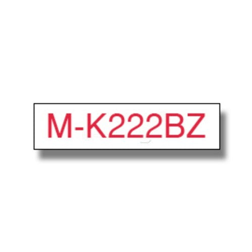 Brother MK-222BZ DirectLabel red on white 9mm x 8m for Brother P-Touch M 9-12mm