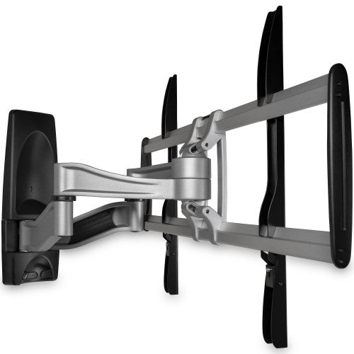 StarTech.com Full Motion TV Wall Mount - Heavy Duty Articulating TV Wall Mount Bracket for 32" to 75" (165lb/75kg) VESA Display - Universal Adjustable Tilt/Swivel Flat Screen Arm - Silver - TAA