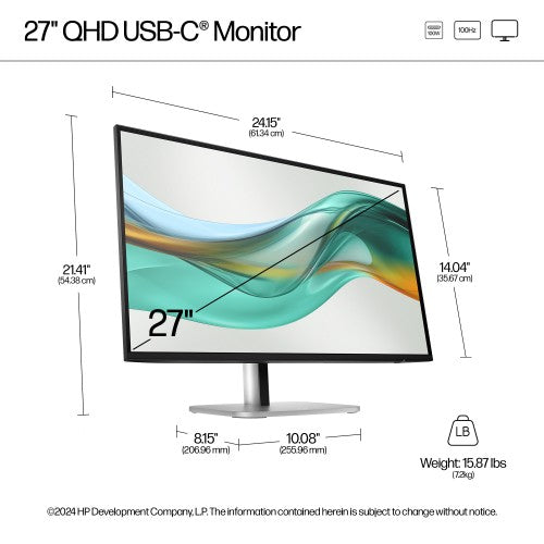 HP Series 5 Pro 27 inch QHD USB-C Monitor - 527pu