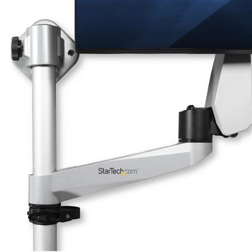StarTech.com Wall Mount Workstation - Articulating Standing Desk w/ Ergonomic Height Adjustable Monitor Arm & Padded Keyboard Tray - 34" VESA Display - Foldable Wall Mounted Sit Stand - TAA
