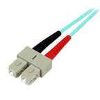 StarTech.com 1m (3ft) LC/UPC to SC/UPC OM3 Multimode Fiber Optic Cable, Full Duplex 50/125µm Zipcord Fiber Cable, 100G, Low Insertion Loss, LSZH Fiber Jumper Cord