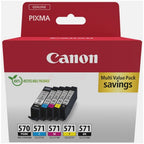 Canon 0372C006/PGI-570CLI-571 Ink cartridge multi pack 1xPGI BK + 1xCLI Bk,C,M,Y 15ml + 4x7ml Pack=5 for Canon Pixma MG 5750/7750