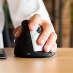 R-Go Tools Ergonomic mouse R-Go HE Break with break software, large (hand size &ge; 185 mm), left-handed, Bluetooth, black