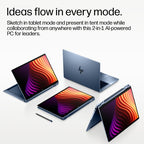 HP EliteBook X Flip G2i 14 inch Notebook Next Gen AI PC Wolf Pro Security Edition Copilot+ PC Intel Core Ultra 7 356H Hybrid (2-in-1) 35.6 cm (14") Touchscreen 3K 32 GB LPDDR5x-SDRAM 512 GB SSD Wi-Fi 7 (802.11be) Windows 11 Pro Blue