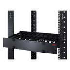 APC NetShelter Cable Management, Horizontal Cable Manager, 2U, Single Side with Cover, Black, 483 x 88 x 110 mm