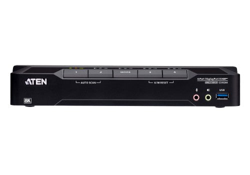 ATEN 4-Port USB 3.0 8K DisplayPort KVMP™ Switch (Cables included)