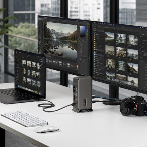StarTech.com Thunderbolt 5 Dock with NVMe Slot for Mac and Windows, Up to Dual 8K 60Hz or Triple 4K 144Hz, 140W Laptop Charging, 5GbE, 120Gbps Bandwidth Boost