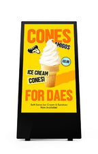 Allsee Technologies HOAB43HD8 Signage Display Digital A-board 109.2 cm (43") Wi-Fi 1500 cd/m² Black Built-in processor Android 7.1 24/7