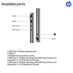 HP OmniBook X Flip 14-fk0002na Copilot+ PC AMD Ryzen AI 7 350 Hybrid (2-in-1) 35.6 cm (14") Touchscreen 3K 16 GB LPDDR5x-SDRAM 1 TB SSD Wi-Fi 7 (802.11be) Windows 11 Home Silver