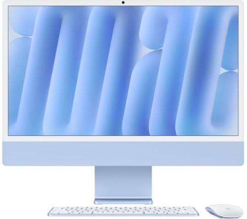 Apple iMac 24-inch with Retina 4.5K display: M4 chip with 10‑core CPU and 10‑core GPU, 16GB, 512GB SSD - Blue