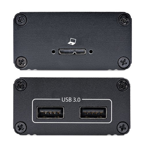 StarTech.com 2-Port USB 3.0 Extender over OM3 Multimode Fiber - LC/LC - 2x 5Gbps USB-A Hub - 350m (1150ft) Range - Durable USB Fiber Optic Extender - Optical USB Extender - TAA