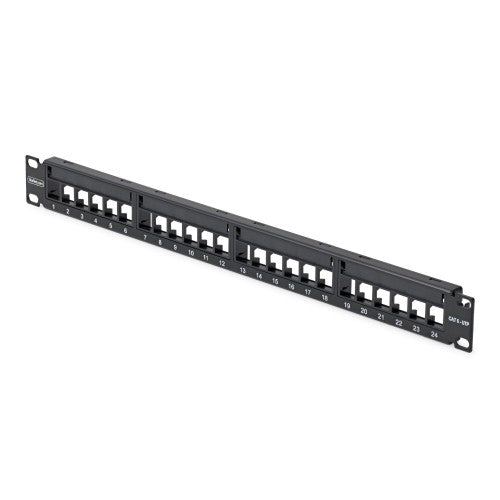 StarTech.com 24 Port 1U Blank Keystone Patch Panel, Rackmount Cat6 Patch Panel for RJ45 UTP Ethernet Network Jacks