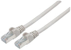 Intellinet Network Patch Cable, Cat6A, 1m, Grey, Copper, S/FTP, LSOH / LSZH, PVC, RJ45, Gold Plated Contacts, Snagless, Booted, Lifetime Warranty