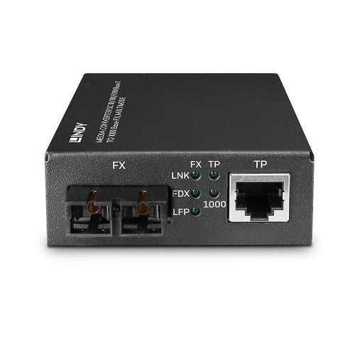 Lindy 25119 network media converter 850 nm Multi-mode Black