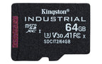 Kingston Technology 64GB microSDXC Industrial C10 A1 pSLC Card Single Pack w/o Adapter