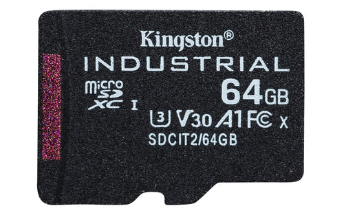 Kingston Technology 64GB microSDXC Industrial C10 A1 pSLC Card Single Pack w/o Adapter