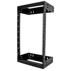 StarTech.com 2-Post 18U Heavy-Duty Wall Mount Network Rack, 19" Open Frame Server Rack with Adjustable Depth, Wall Mount Data Rack for IT / AV / Patch Panel / Computer Equipment - Cage Nuts and Screws Included