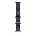 Apple 49mm Navy Ocean Band - Natural Titanium Finish