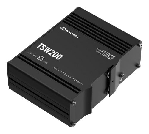 Teltonika TSW200 Unmanaged Gigabit Ethernet (10/100/1000) Power over Ethernet (PoE) Black