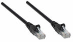 Intellinet Network Patch Cable, Cat5e, 10m, Black, CCA, U/UTP, PVC, RJ45, Gold Plated Contacts, Snagless, Booted, Lifetime Warranty