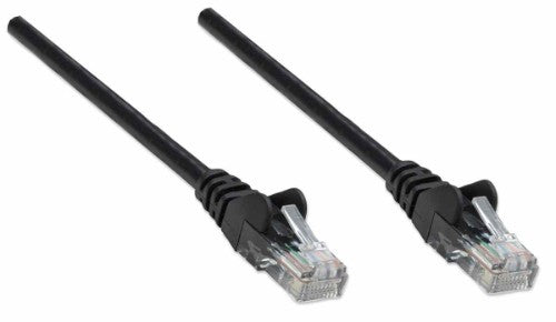 Intellinet Network Patch Cable, Cat5e, 10m, Black, CCA, U/UTP, PVC, RJ45, Gold Plated Contacts, Snagless, Booted, Lifetime Warranty
