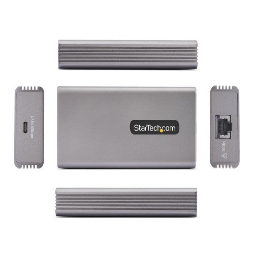 StarTech.com USB4 to Ethernet Adapter, 10GbE, Multi-Gigabit, Thunderbolt Compatible, 10GBASE-T/5G/2.5G NIC, 10G Ethernet Adapter, 0.5m USB4 Cable, Win/Mac, TAA