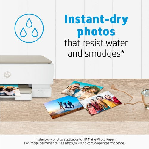 HP Matte Photo Paper, 180 g/m2, 10 x 15 cm (101 x 152 mm), 25 sheets