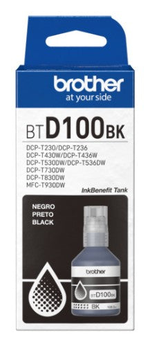 Brother BTD100BK Ink cartridge black, 7.5K pages 108ml for Brother MFC-T 930