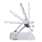 StarTech.com Laptop Stand for Desk, Ergonomic Laptop Stand Adjustable Height, Aluminum, Portable, Supports up to 22lb (10kg), Foldable Laptop Holder for Desk - Angled Notebook Computer Riser/Lift