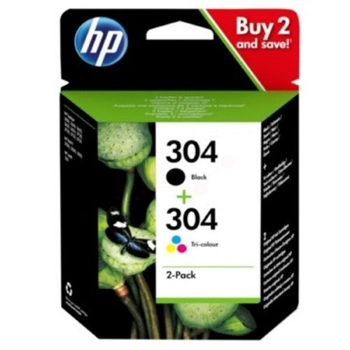 HP 3JB05AE/304 Printhead cartridge multi pack black + color 100 pg + 120 pg Pack=2 for HP DeskJet 2620/3720