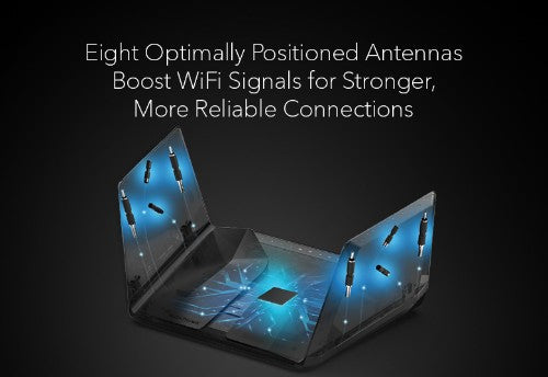 NETGEAR Nighthawk RAXE500 wireless router Gigabit Ethernet Tri-band (2.4 GHz / 5 GHz / 6 GHz) Black