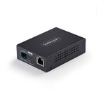 StarTech.com 10GbE Open SFP+ Fiber Media Converter, Standalone 10 Gigabit Ethernet RJ-45 to 10GBASE-X SFP+, Single-Mode / Multi-Mode, 16K Jumbo Frames - TAA