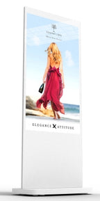 Allsee Technologies L55HD9W Signage Display Totem design 139.7 cm (55") LCD Wi-Fi 450 cd/m² Full HD White Built-in processor Android 7.1 24/7