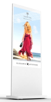 Allsee Technologies L55HD9W Signage Display Totem design 139.7 cm (55") LCD Wi-Fi 450 cd/m² Full HD White Built-in processor Android 7.1 24/7