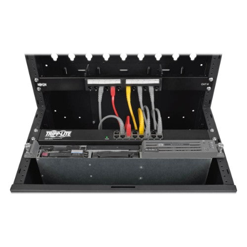 Tripp Lite SRWF16U38 SmartRack 16U Low-Profile Vertical-Mount Wall-Mount Half-Height Server Rack Enclosure