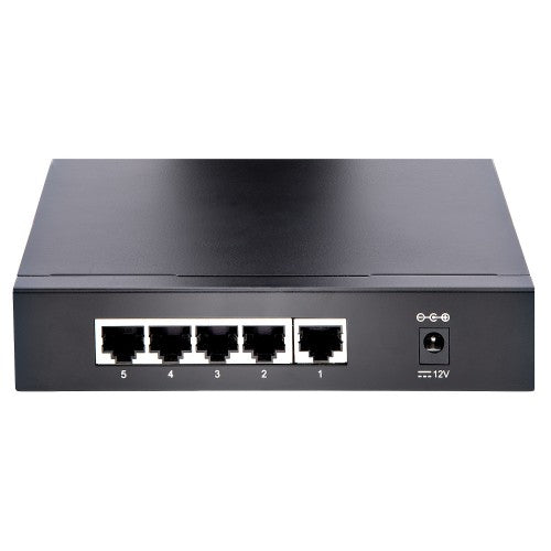 StarTech.com Unmanaged 2.5G Switch - 5 Port Gigabit Switch - 2.5GBASE-T Unmanaged Ethernet Switch - Ethernet Splitter - Din Rail or Wall Mount - Multi-Gigabit - Auto-MDIX - 9K Jumbo
