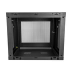 StarTech.com 2-Post 9U Wall Mount Network Cabinet with 1U Shelf, 19" Wall-Mounted Server Rack for Data / Networking / AV / Electronics / Computer Equipment, Small Vented Rack Enclosure