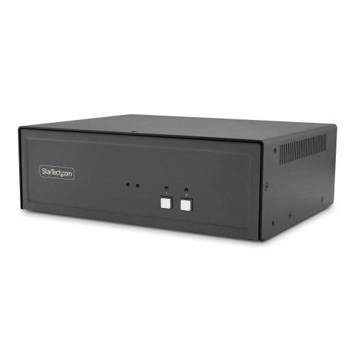 StarTech.com Secure 2-Port KVM Switch, DVI, NIAP 4.0 Desktop KVM, Metal Housing, CAC Port, Made in the USA