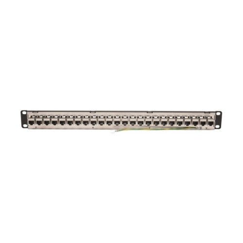 Tripp Lite N254-024-SH-6A 24-Port 1U Rack-Mount STP Shielded Cat6a Feedthrough Patch Panel, RJ45 Ethernet, TAA