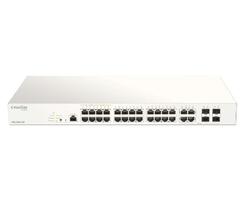 D-Link 28-Port Gigabit PoE+ Nuclias Smart Managed Switch including 4x 1G Combo Ports, 193W