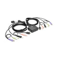 Tripp Lite B032-HUA2 2-Port USB/HD Cable KVM Switch with Audio/Video, Cables and USB Peripheral Sharing