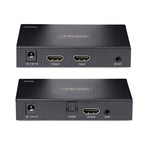 StarTech.com 4K HDMI Extender Over CAT5/CAT6 Cable, 4K 60Hz HDR Video Extender Up to 230ft (70m), HDMI Over Ethernet Cabling, S/PDIF Audio Out, HDMI Transmitter and Receiver Kit
